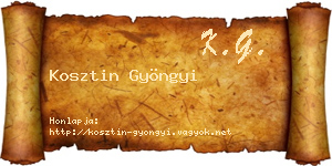 Kosztin Gyöngyi névjegykártya